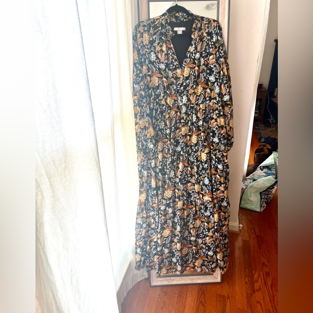 Lucky Brand Lined Maxi Floral Dress XL
